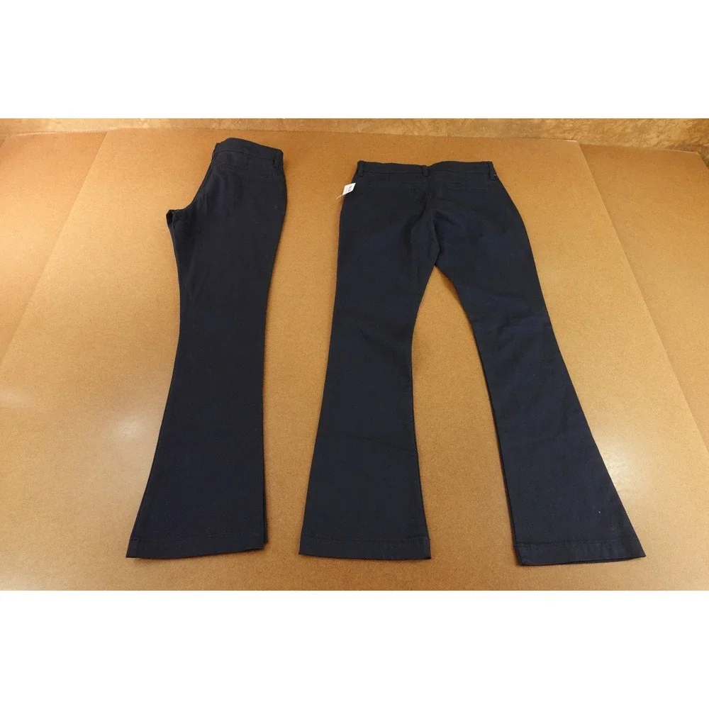 Old Navy Girls Size 12 Blue Stretch School Uniform Bootcut Pants 2 Pack NWT